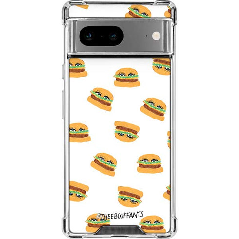 Bouffants and Broken Hearts Cute Burgers Google Pixel 8 Clear Case